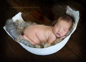 Image of Organic Silver Curly Felted Blanket