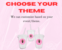 Plastic Cups wit Lid & Straw (A Dozen)