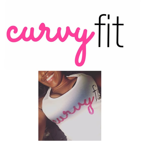 Image of CurvyFit Pink & White Tank