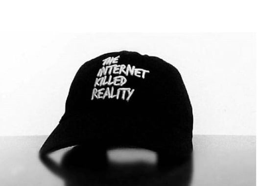 Image of Project Blvck 'The Internet killed reality' chino cap