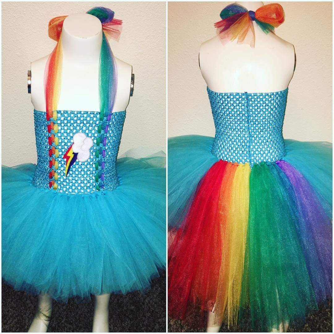 rainbow dash tutu dress