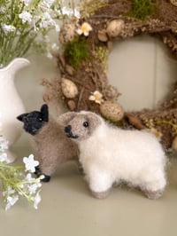 Image 1 of Felt Spring Lambs ( Set of 2 )