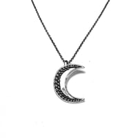 Image 1 of Crescent Moon necklace in sterling silver or gold