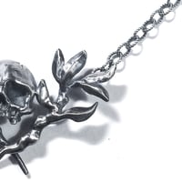 Image 3 of Memento Mori necklace in sterling silver or 10k gold