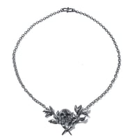 Image 2 of Memento Mori necklace in sterling silver or 10k gold