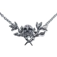 Image 1 of Memento Mori necklace in sterling silver or 10k gold