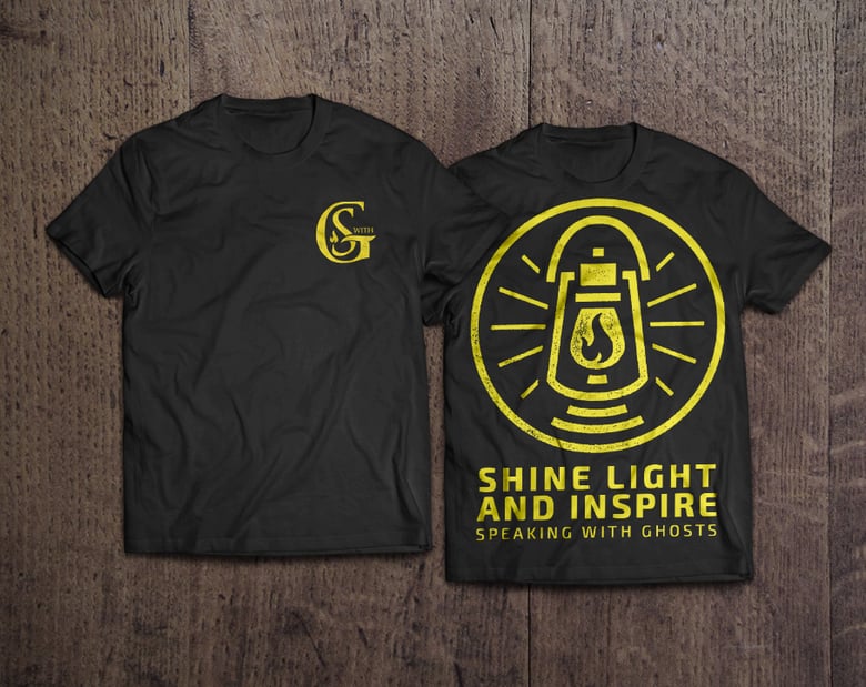 Image of Speaking With Ghosts Black & Gold Logo Tee