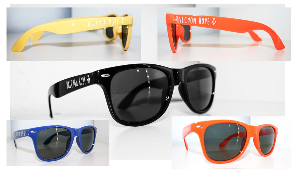 Halcyon Hope // White Anchor Logo - Sunglasses