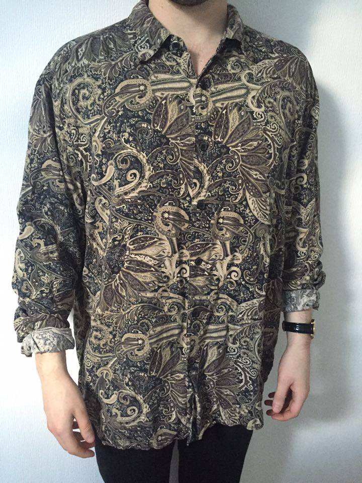 Image of Paisley 100% Silk Shirt 