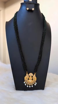 Image 5 of Geeta Long American Diamond Hydrocrystal (Laxmi Temple) Necklace Only