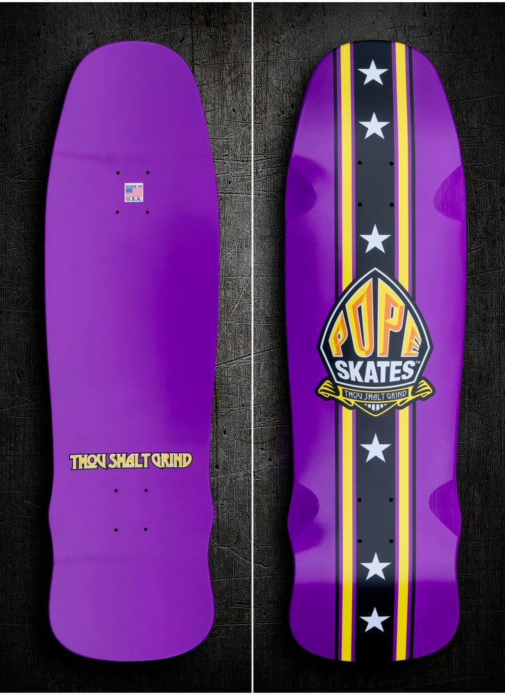 Image of Purple & Gold Stuntman Series Pool Deck