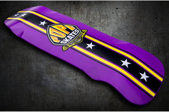 Image of Purple & Gold Stuntman Series Pool Deck