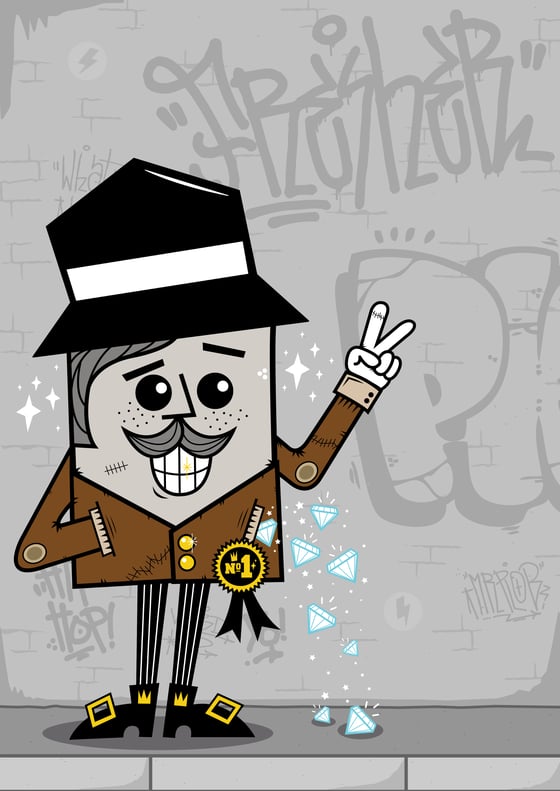 Image of Mr Plob Trilby Character Canvas 