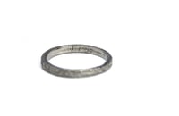 Image 2 of thin 14k white gold wedding band with tudor roses