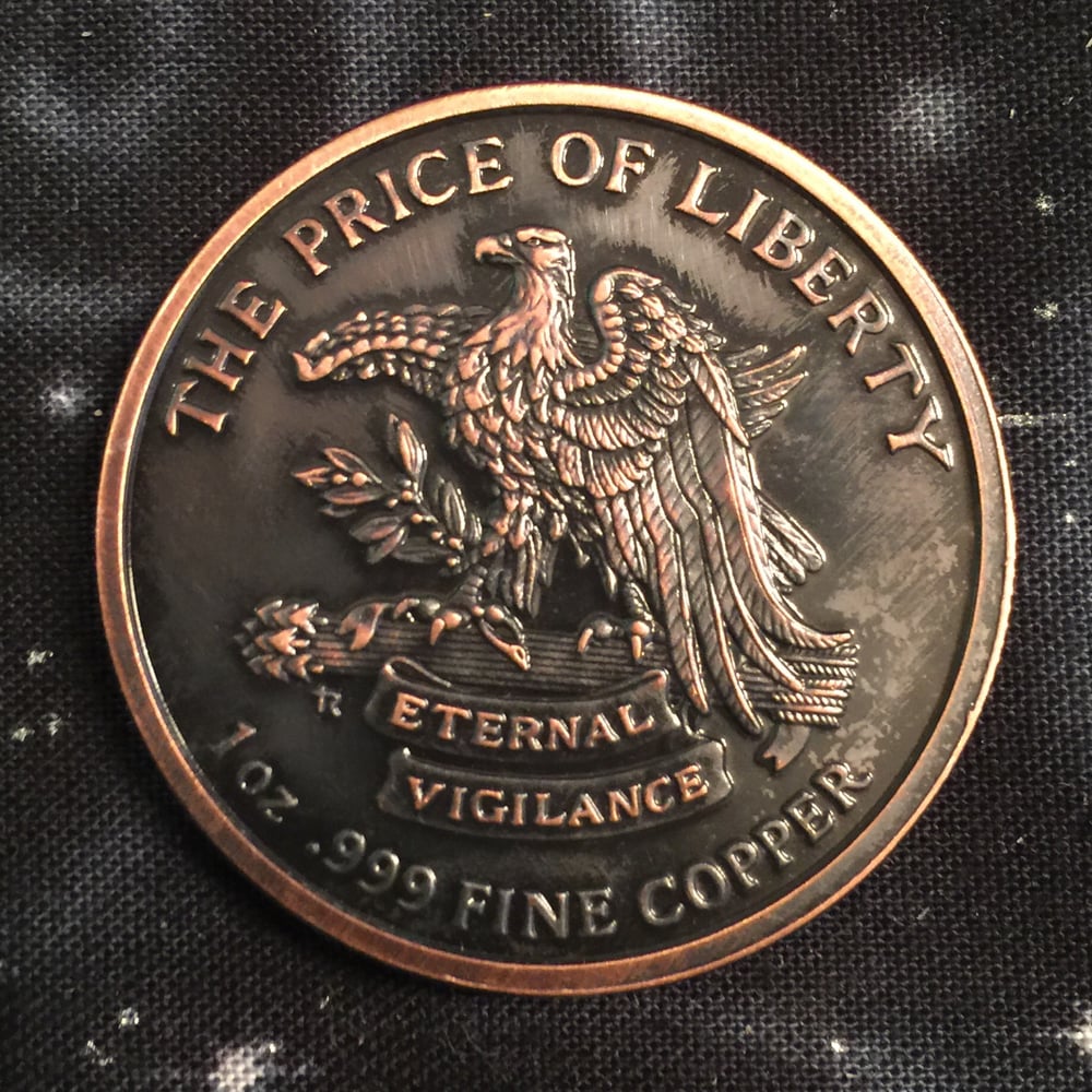 Image of Don't Tread on Me 1oz Copper Challenge Coin
