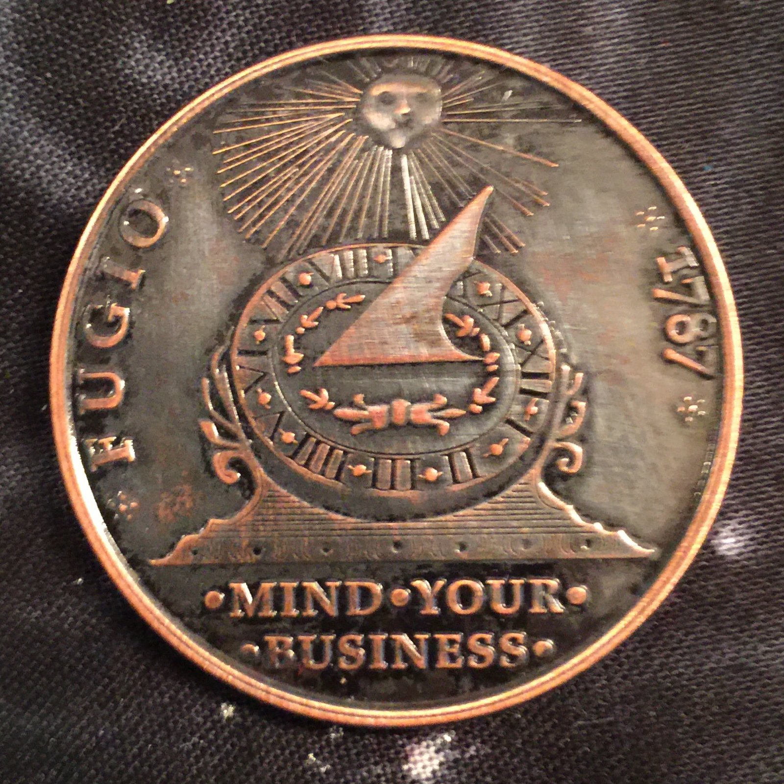 Fugio Cent 1oz Copper Challenge Coin Rowan Valley Tactical