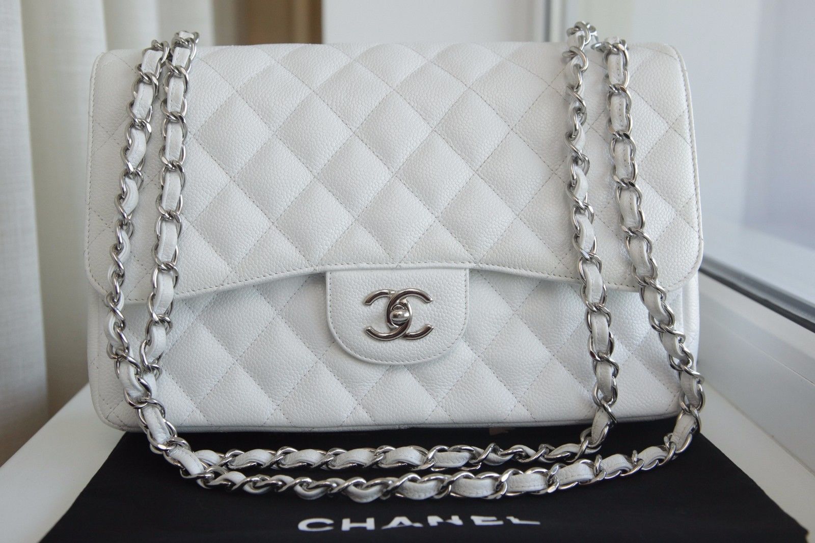 Chanel Timeless Mini Flap Lamb White | SACLÀB