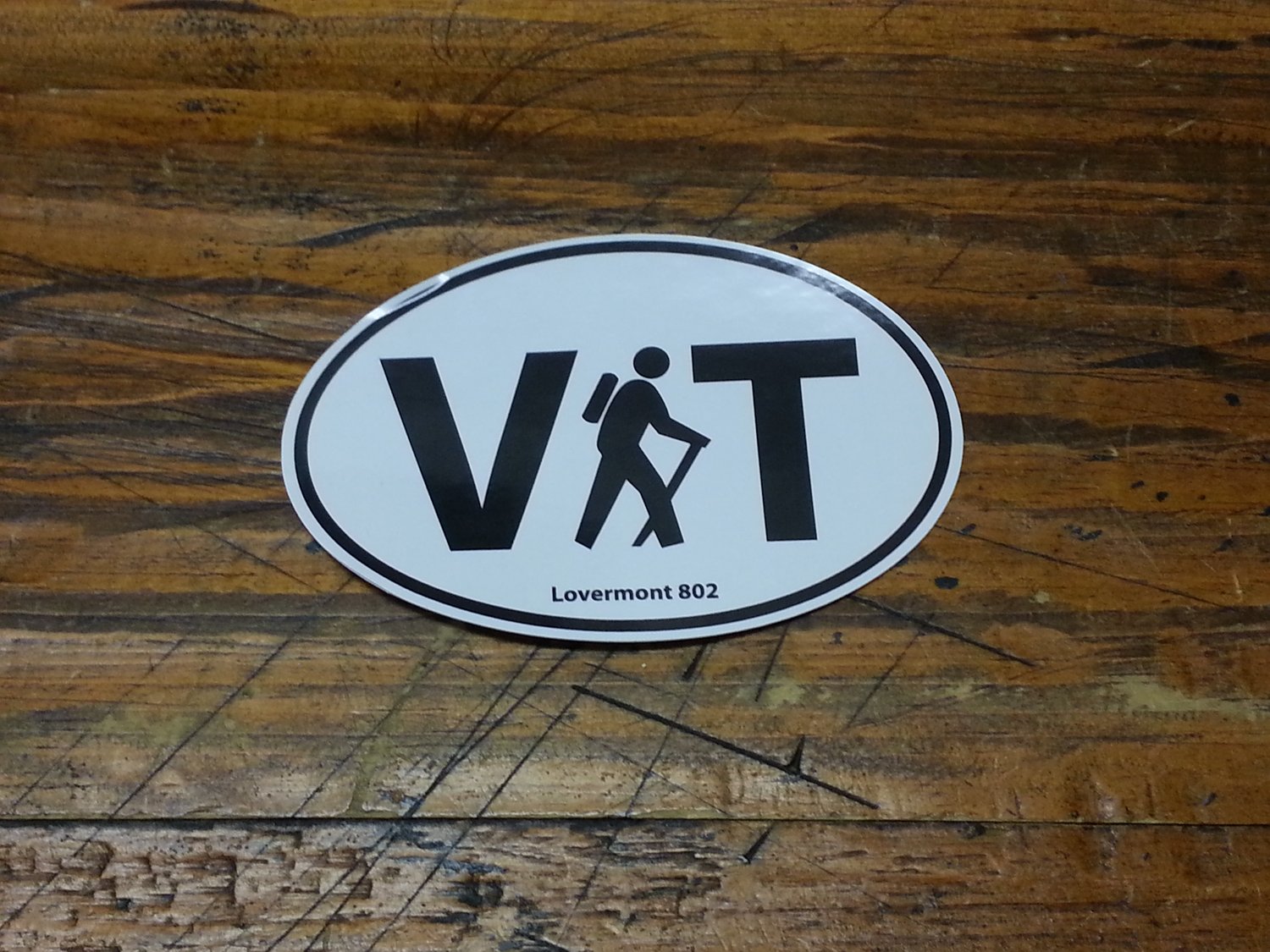 Image of Vermont Hiking Euro Digital Sticker - Hike VT decal 