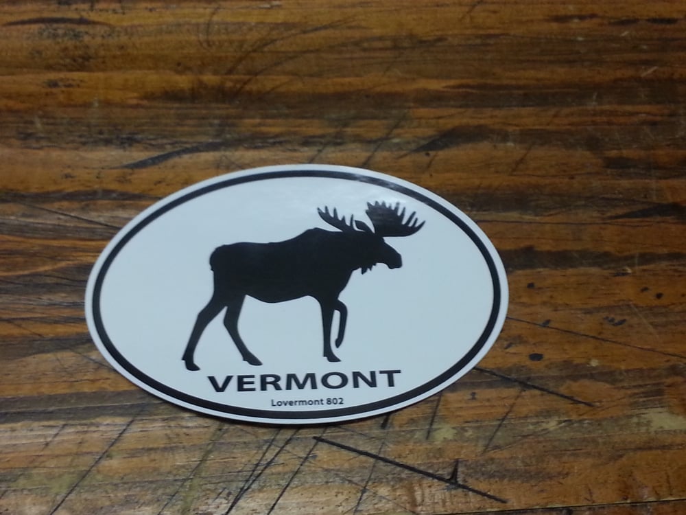 Image of Vermont Moose sticker - digital Euro decal