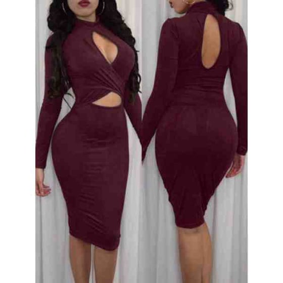 Image of Sexy Burgundy Dress