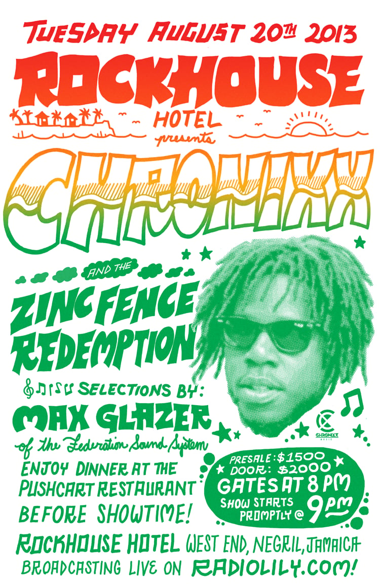 Image of Chronixx Live at Rockhouse 2013 Poster