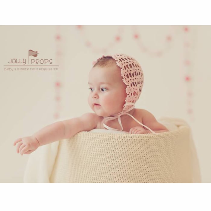 Image of gehäkelte Baby-Mützen / crocheted baby bonnets