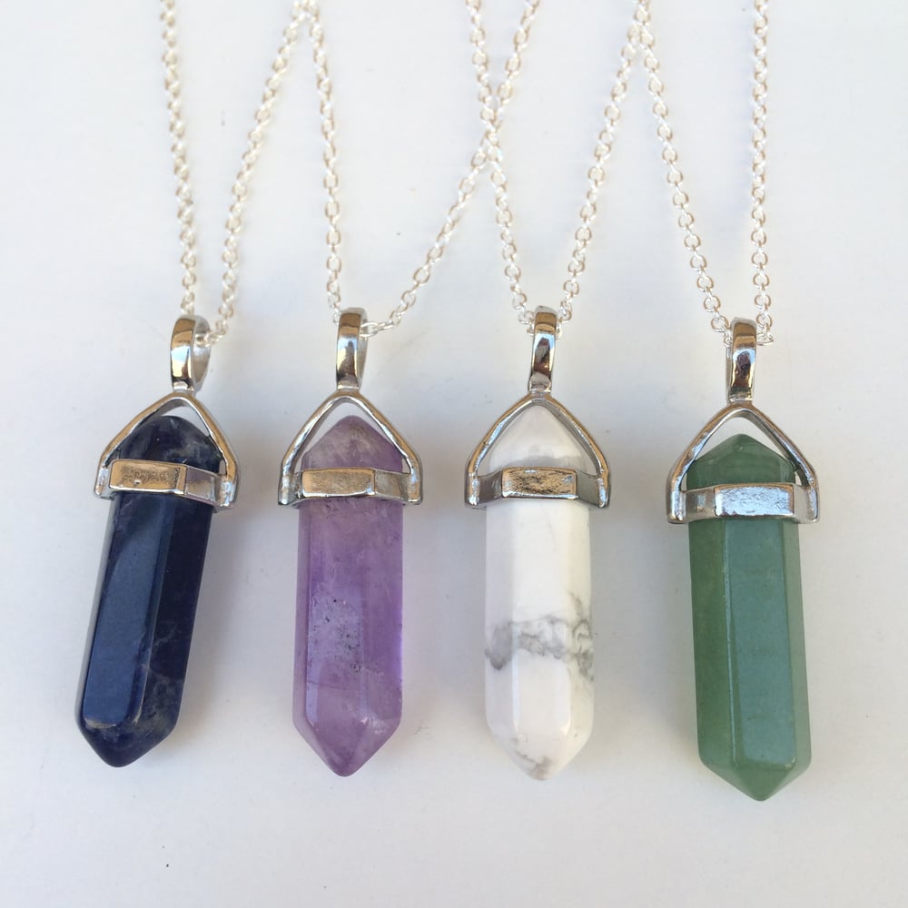 Image of Gemstone Point Chain Necklace