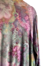 Image 5 of M Jersey Knit Cardigan in Soft Spring Watercolor Ice Dye