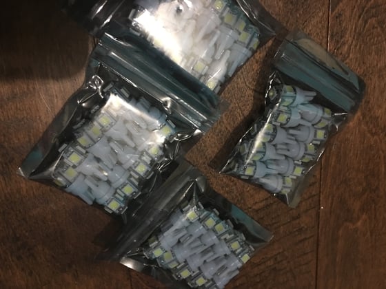 Image of T10 led bright white bulbs