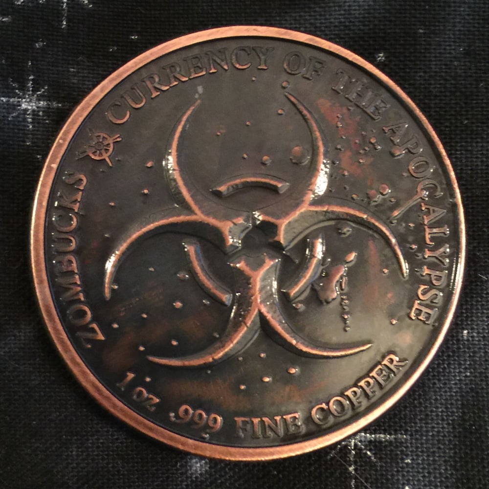 Image of Zombuff 1oz Copper Challenge Coin