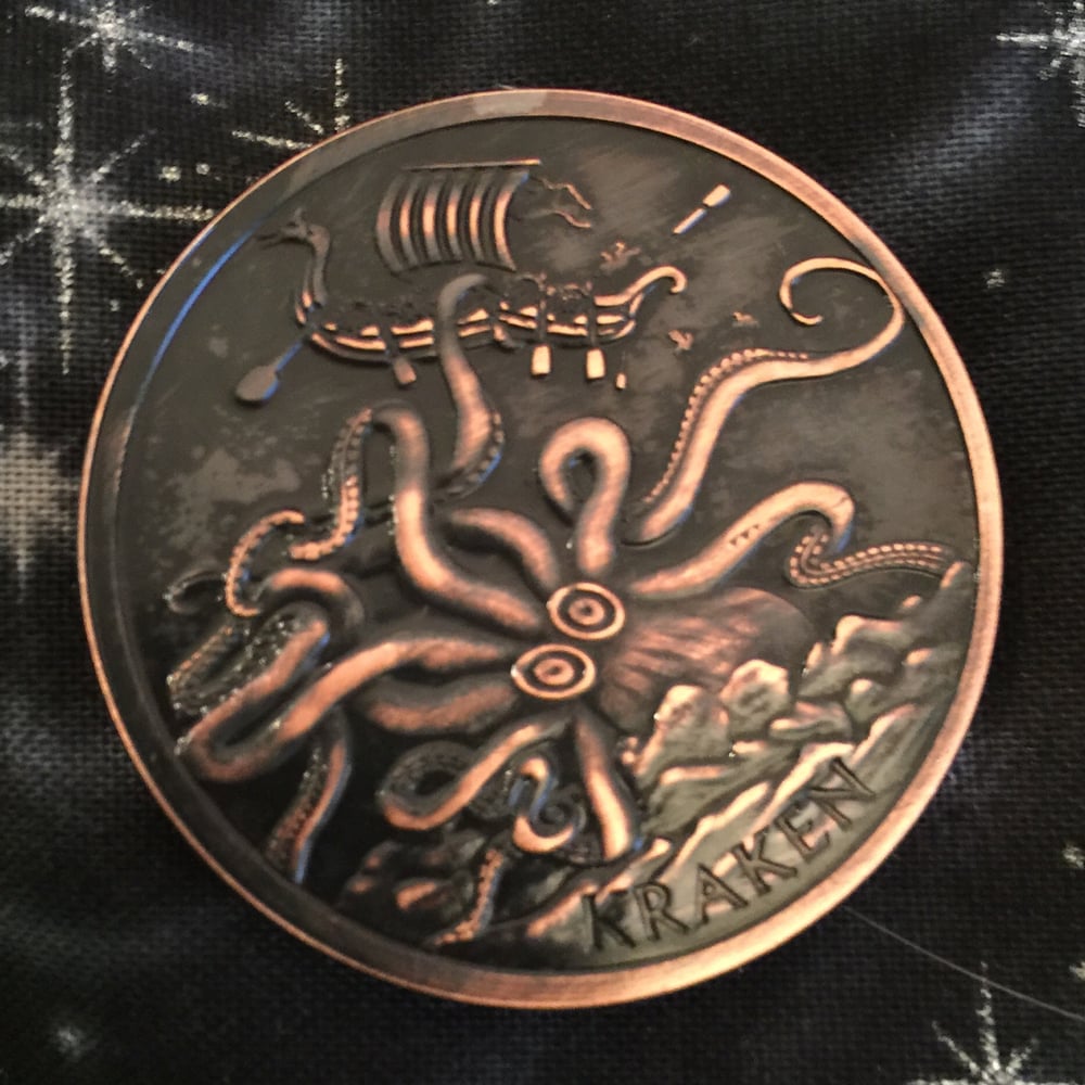 Image of The Kraken 1oz Copper Challenge Coin