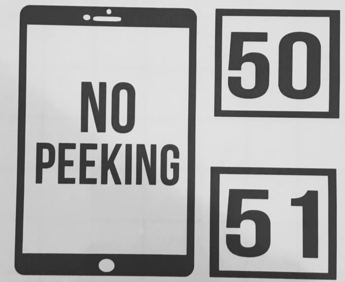 Image of "No Peeking" Decal