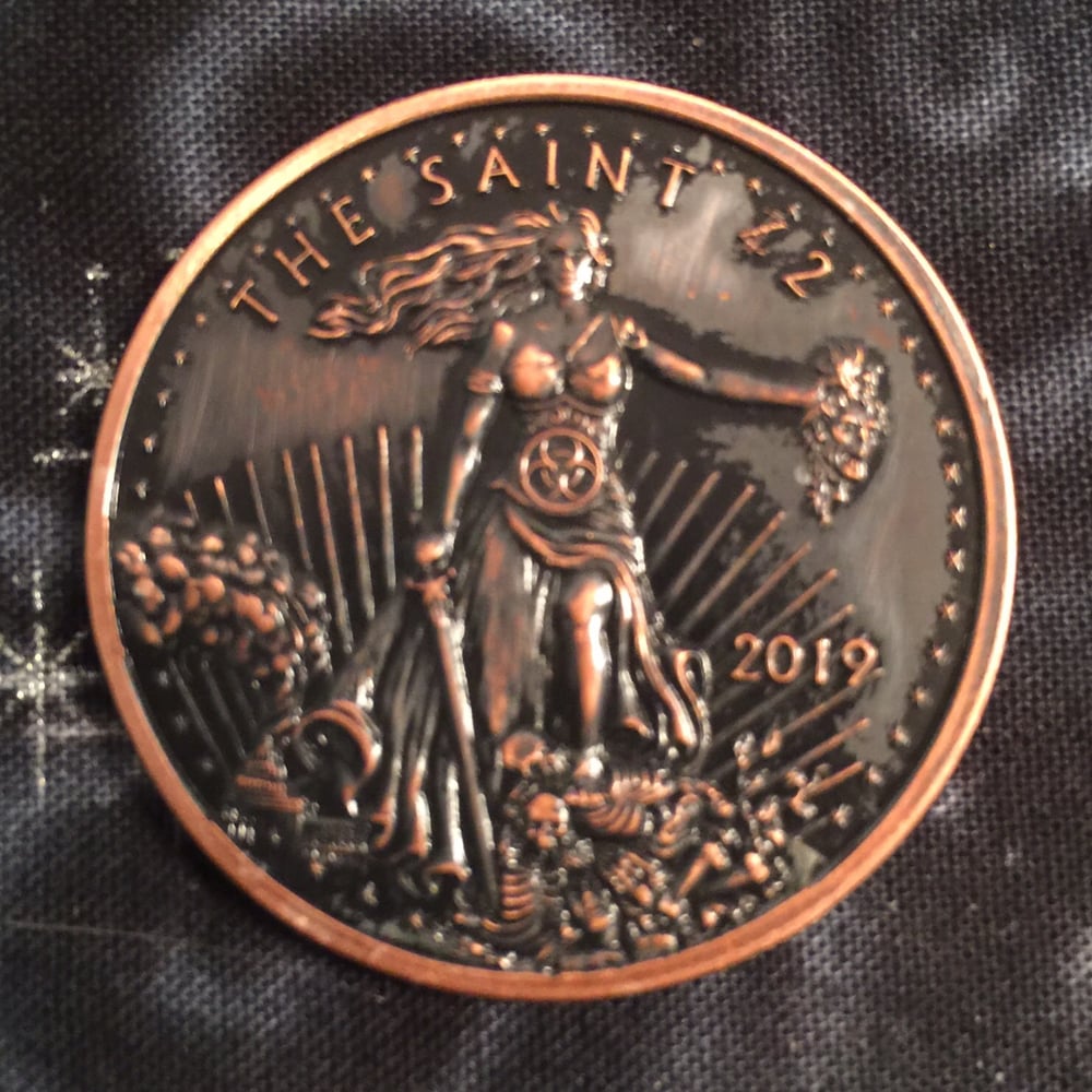 Image of The Saint 1oz Copper Challenge Coin