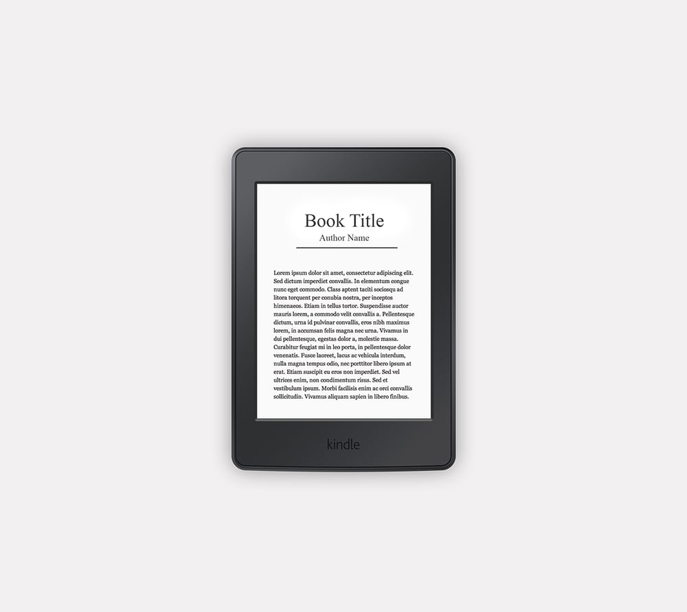 Image of 3D Rendered Kindle Mock-Up