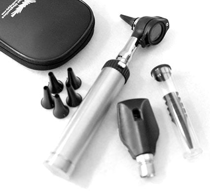 RA Bock L.E.D. Fiberoptic Otoscope - LED OPHTHALMOSCOPE Diagnostic Kit