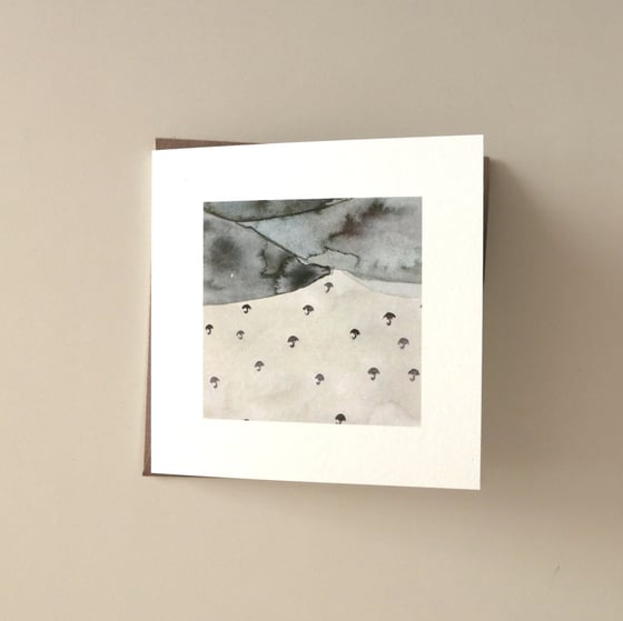Image of watercolour square greeting card