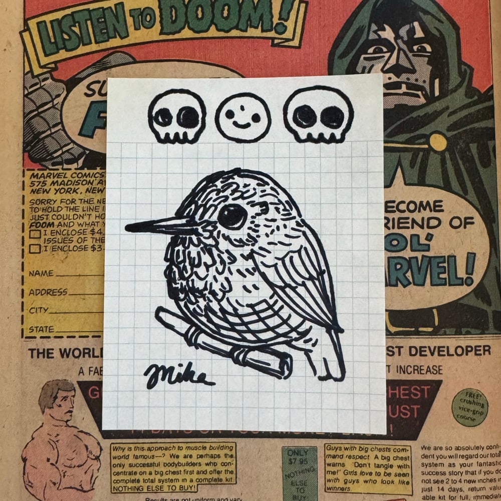 Image of Fat Bird Sharpie Sketch #116