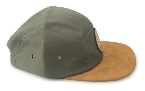 Image of Grey with Suede Brim 5 Panel Hat