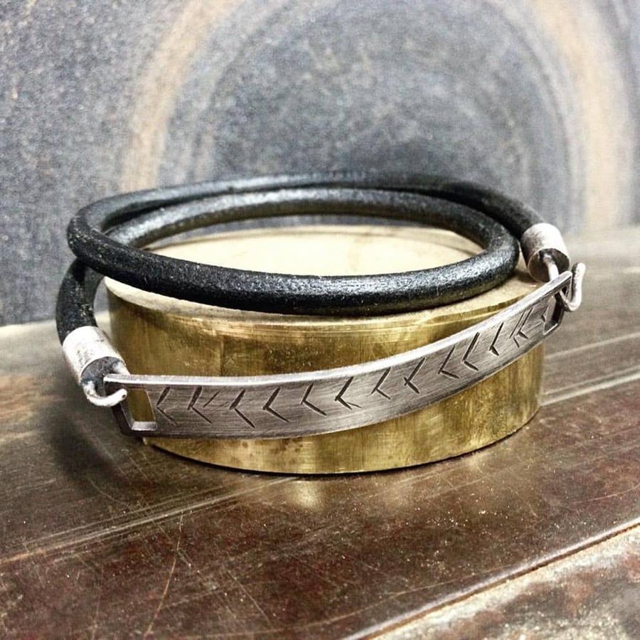 Image of Herring Bone Wrap Bracelet