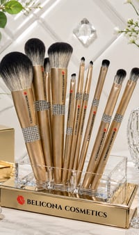 Image 1 of Gold 10 Piece Makeup Brush set