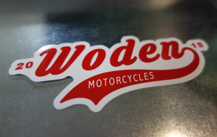 Image of 'Woden Motorcycles' Logo sticker