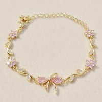 Image 2 of  Pink Bow Graden Bracelet
