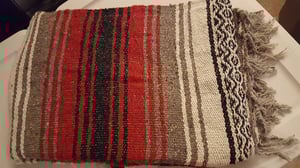 Image of OG MEXICAN BLANKET RED BLACK