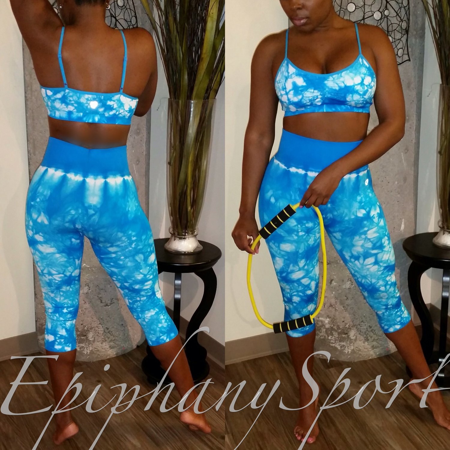 Image of The Tie-Dye Fitness Set (Orange & Blue)