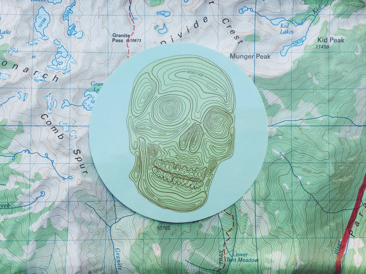 Image of The Worst Case 'Topo Skull' Sticker