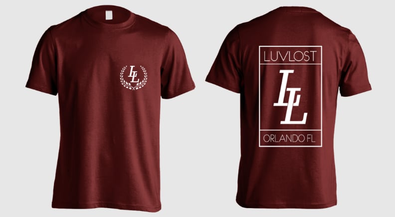 Image of LUVLOST Crest Tee (Maroon)