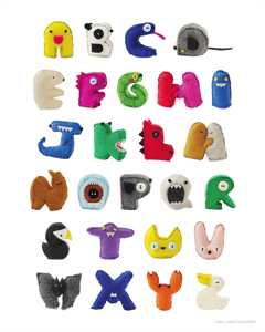 Image of Stuffed Creature Alphabet Poster