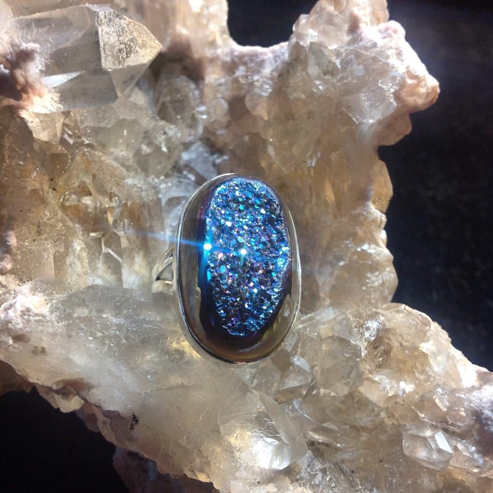 Image of Rainbow Titanium Aura Quartz Druzy