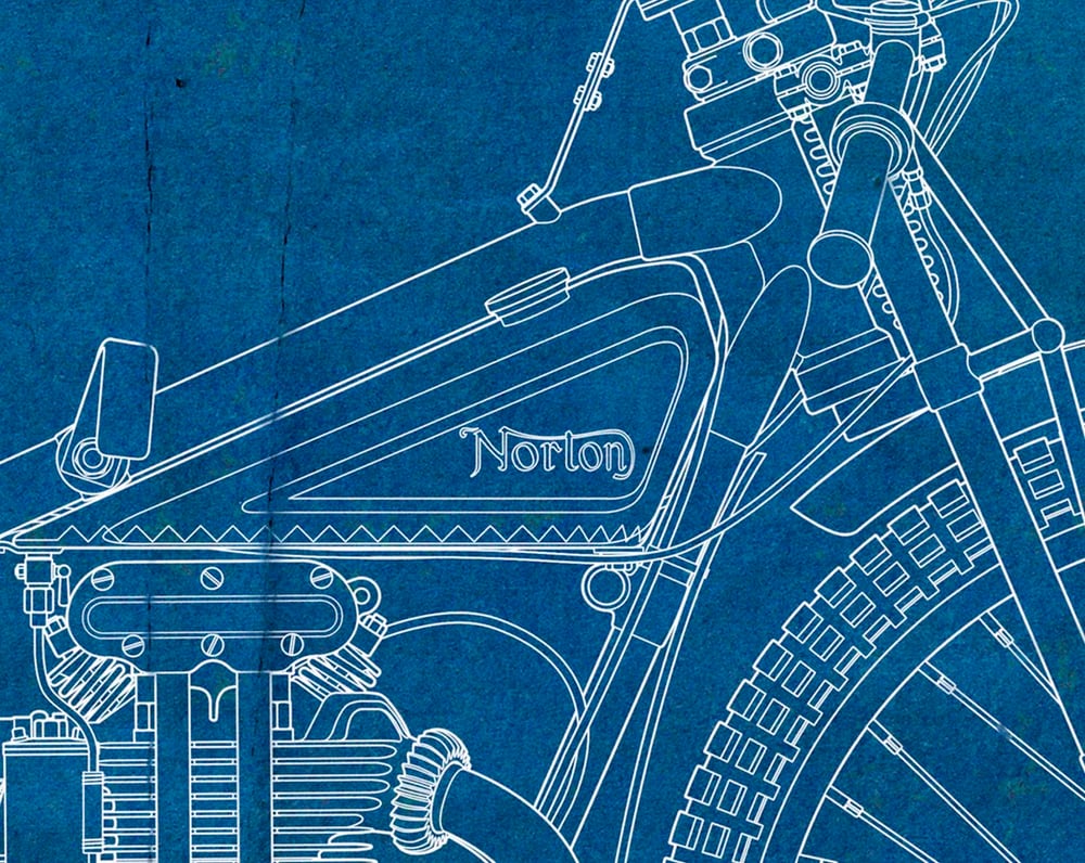 Image of Norton DT Giclee Blueprint
