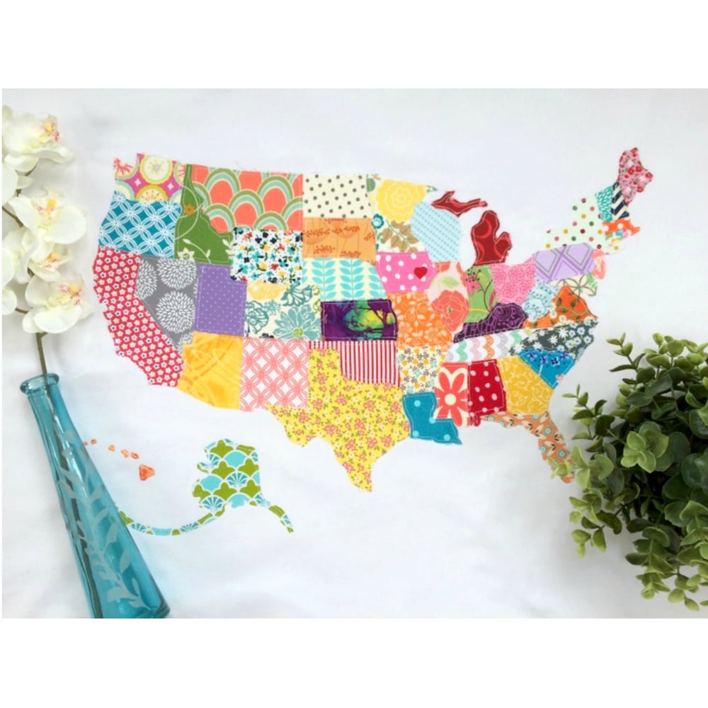 Image of Multi-Color USA Scrap Map